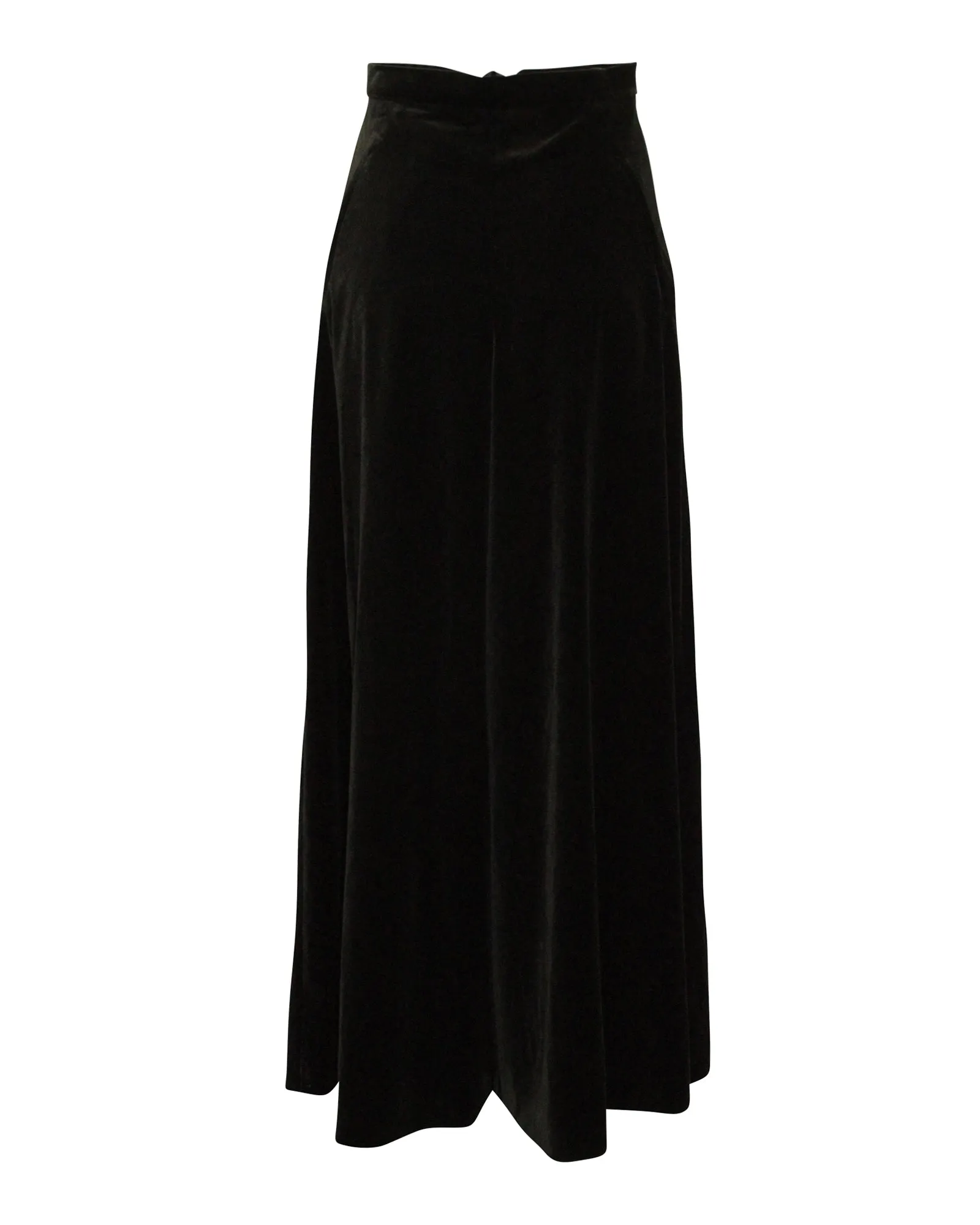 Temperley London Pantalon Velours Large Jambe en Polyester Noir