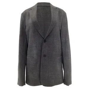 Veste croisée Theory en polyamide gris