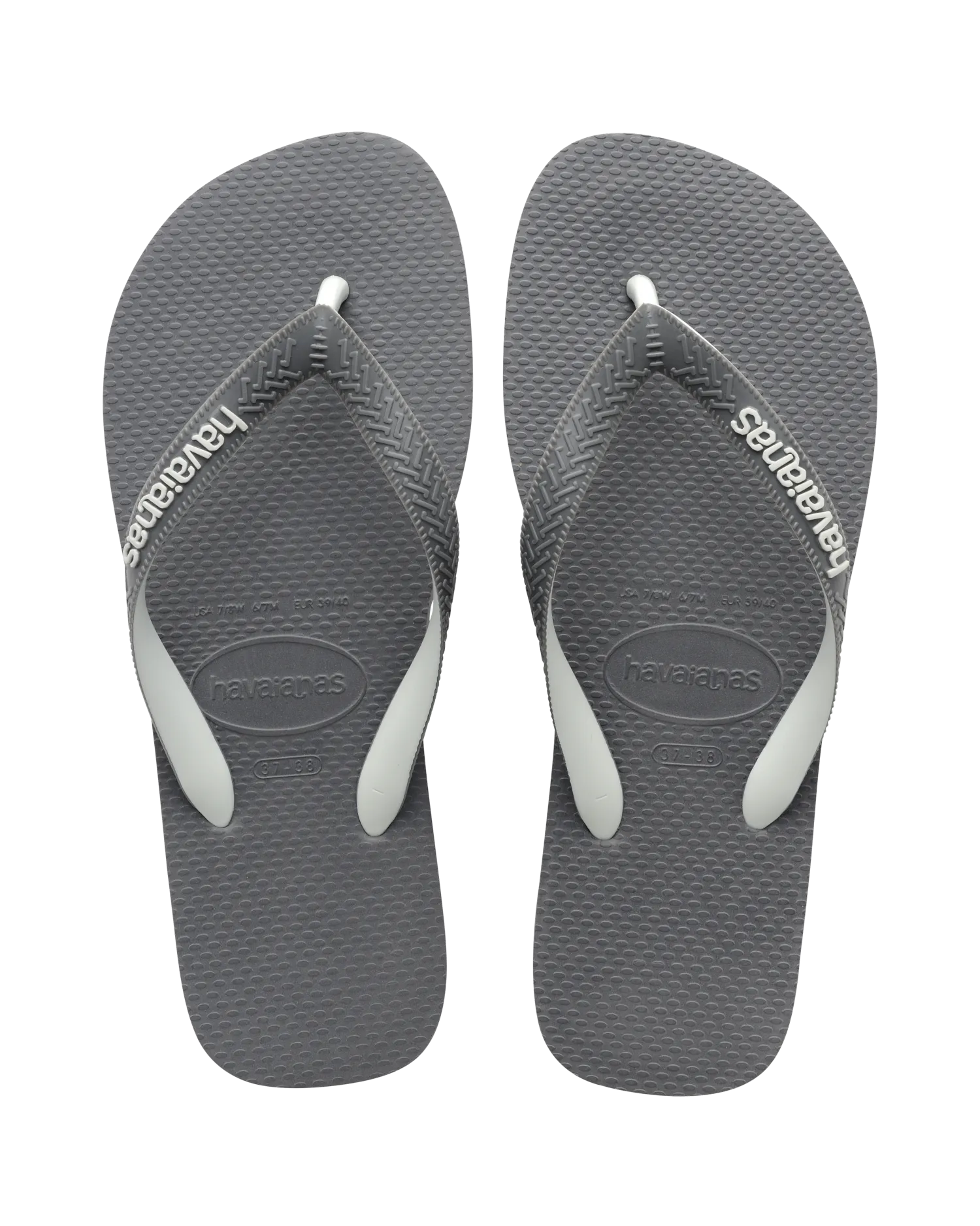 Tongs Top Mix en gris acier & gris acier