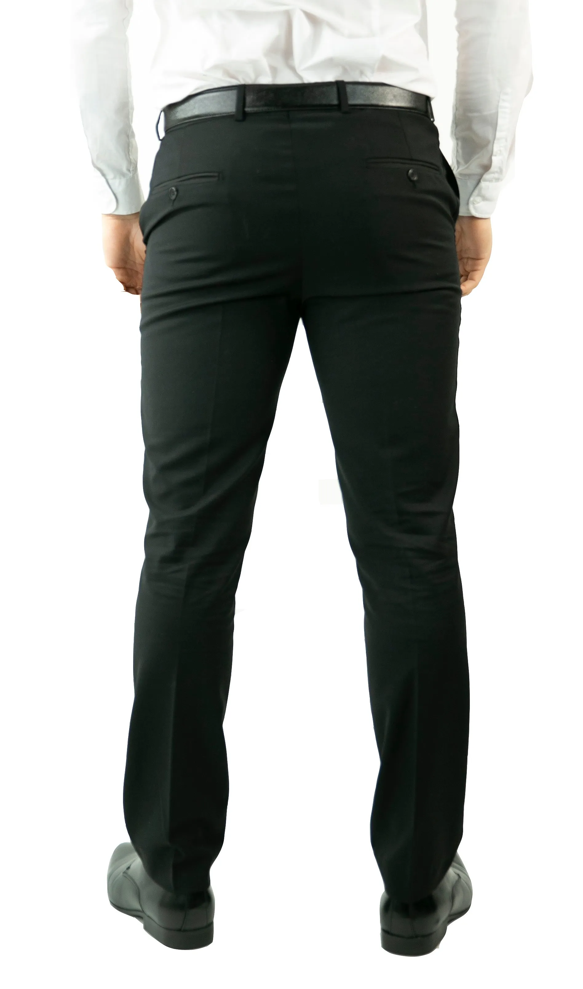 Pantalon de mariage en satin rayé smoking