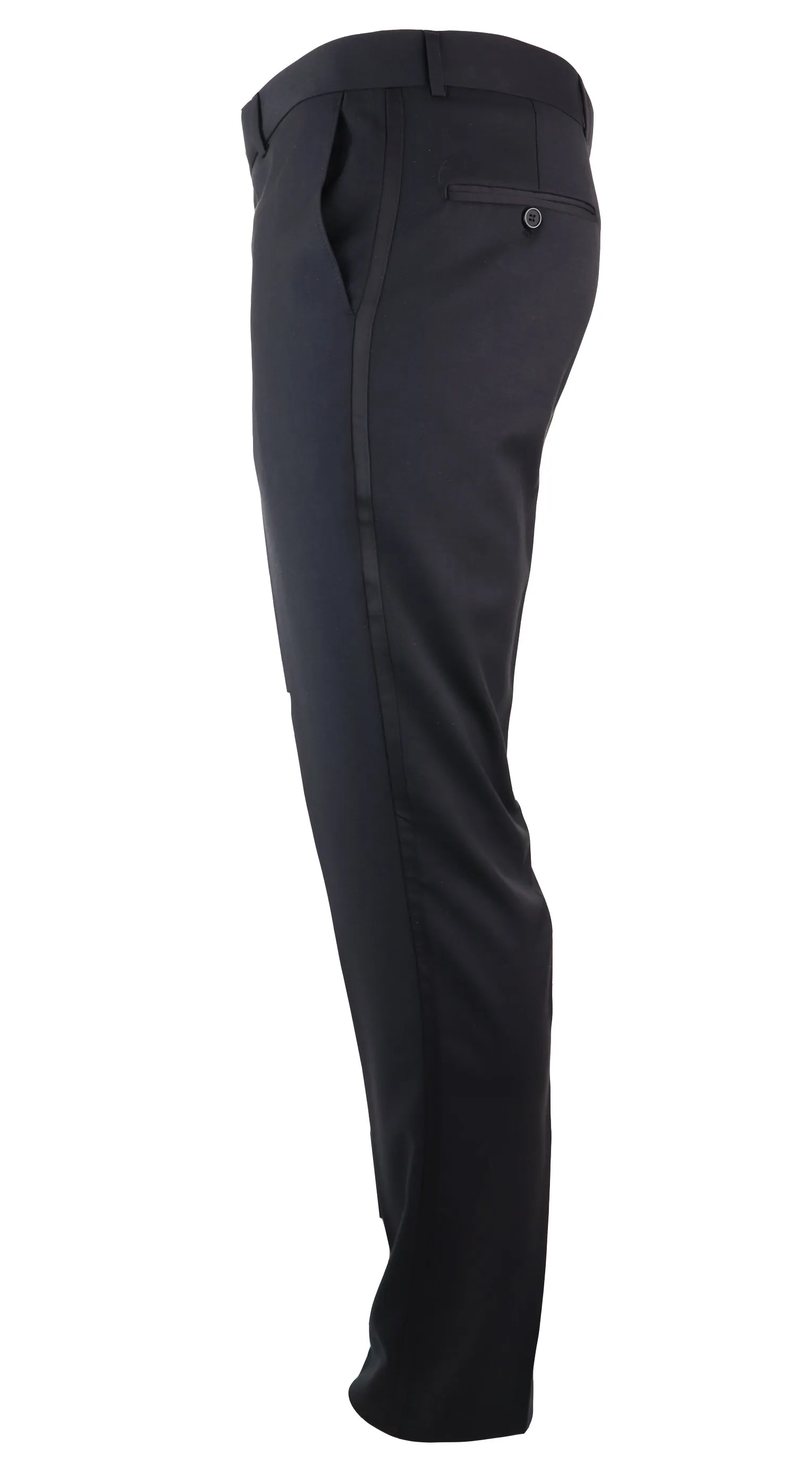Pantalon de mariage en satin rayé smoking