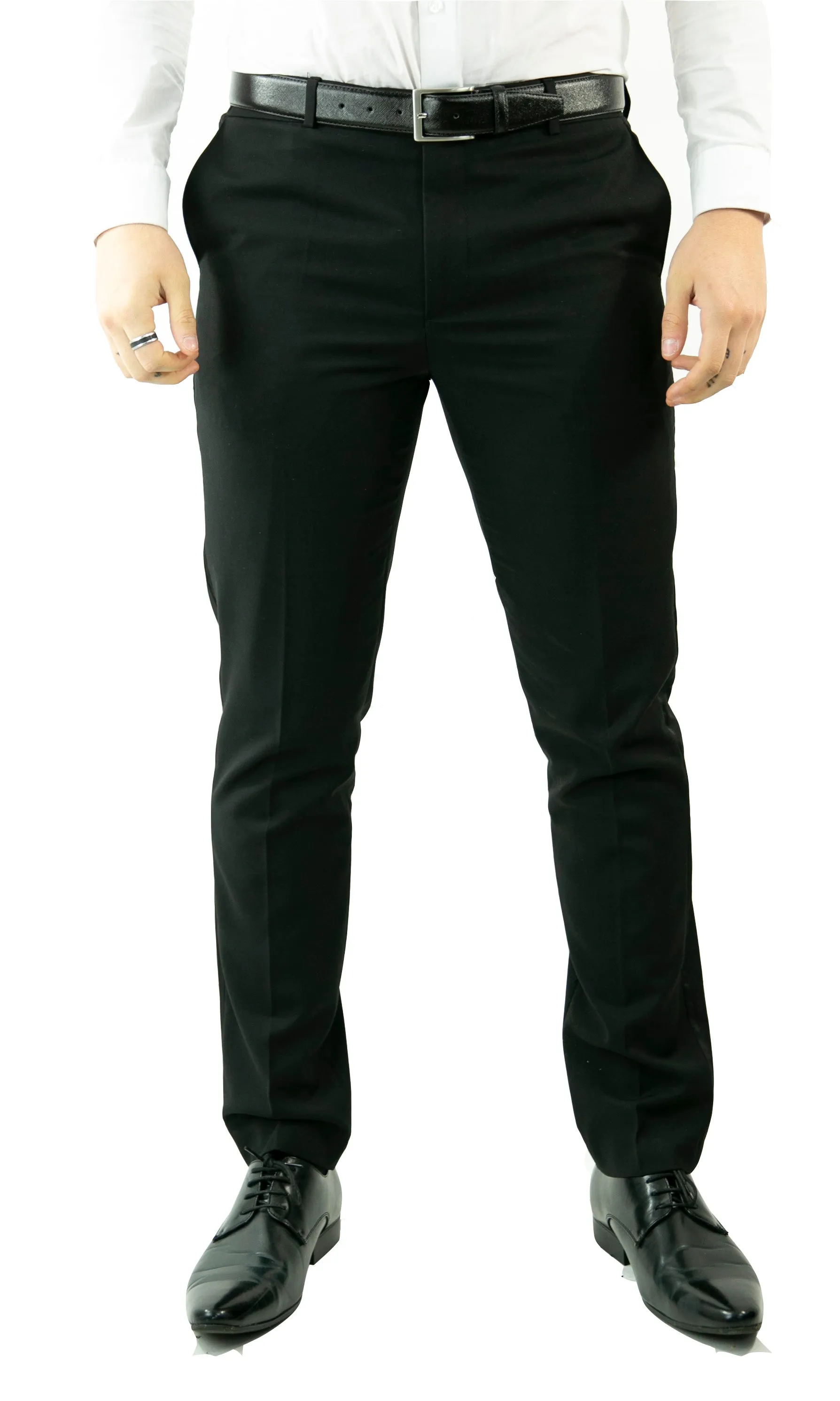 Pantalon de mariage en satin rayé smoking