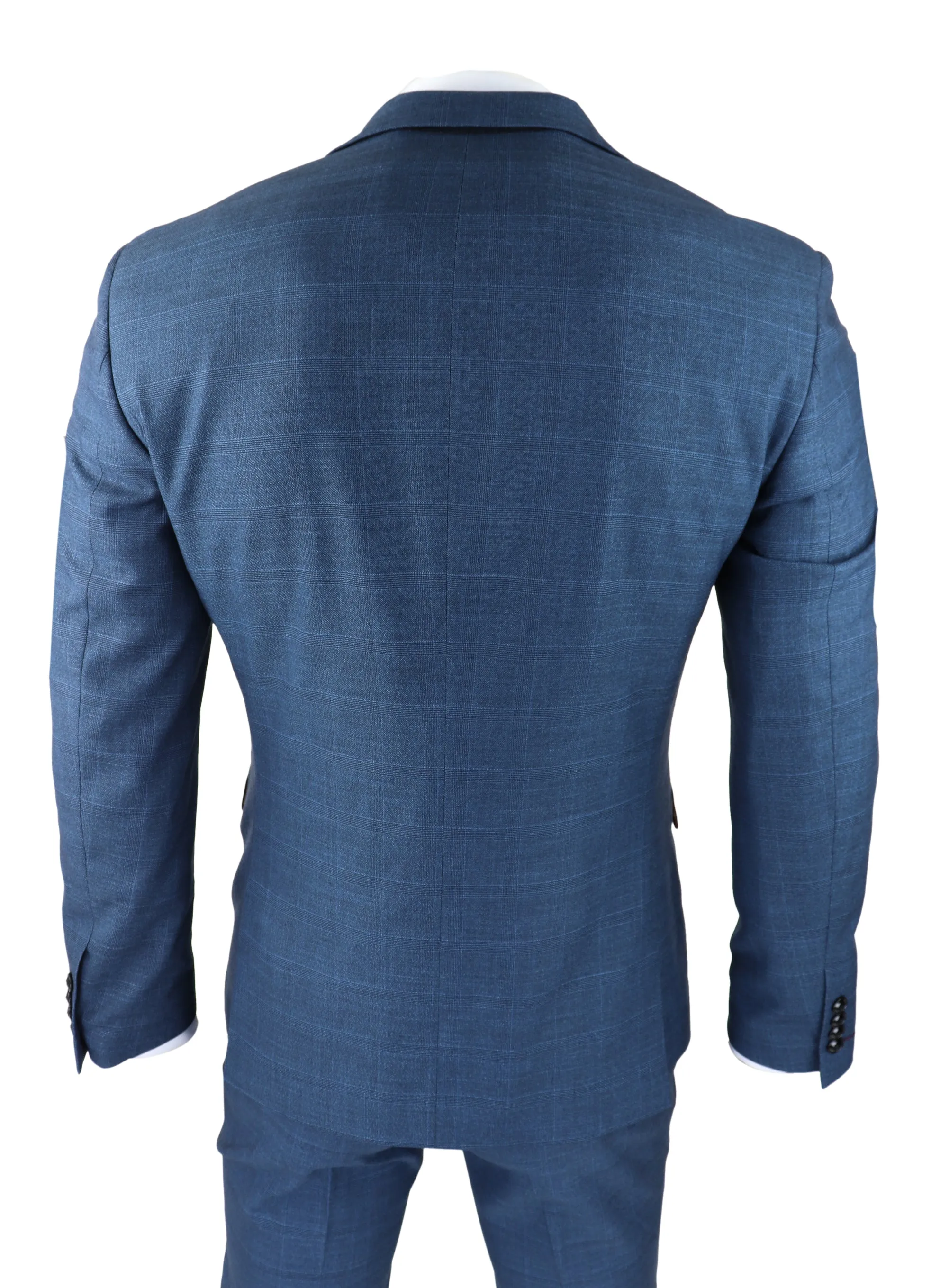 Costume 3 pièces Viceroy à carreaux bleu