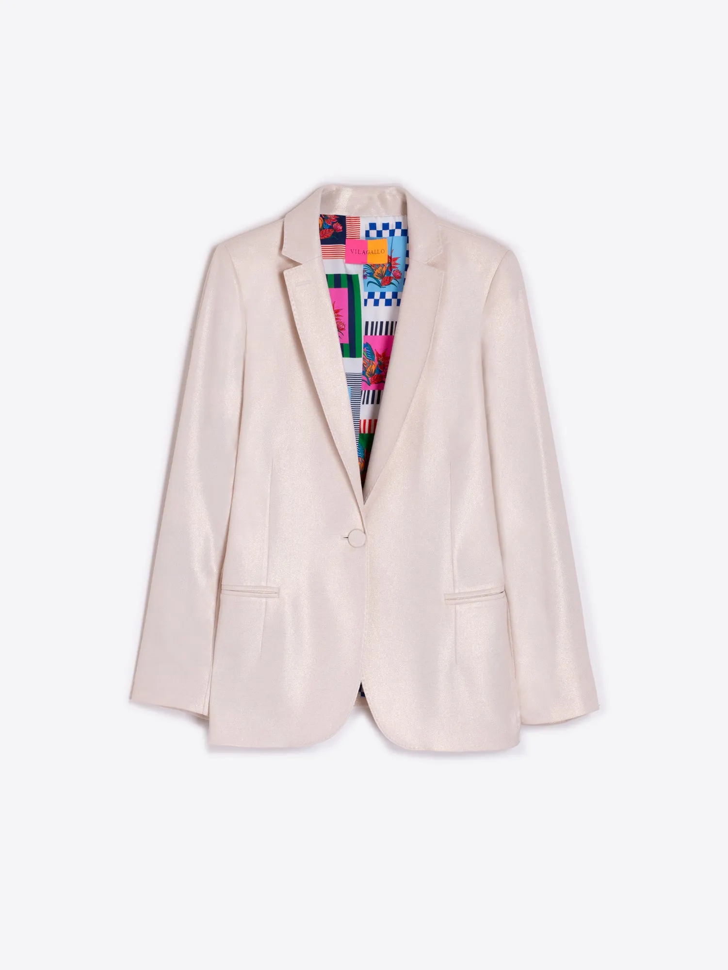 Vilagallo Veste un bouton avec effet doré nacré