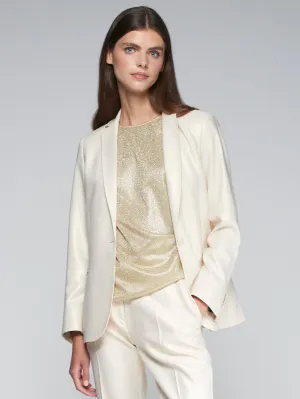 Vilagallo Veste un bouton avec effet doré nacré
