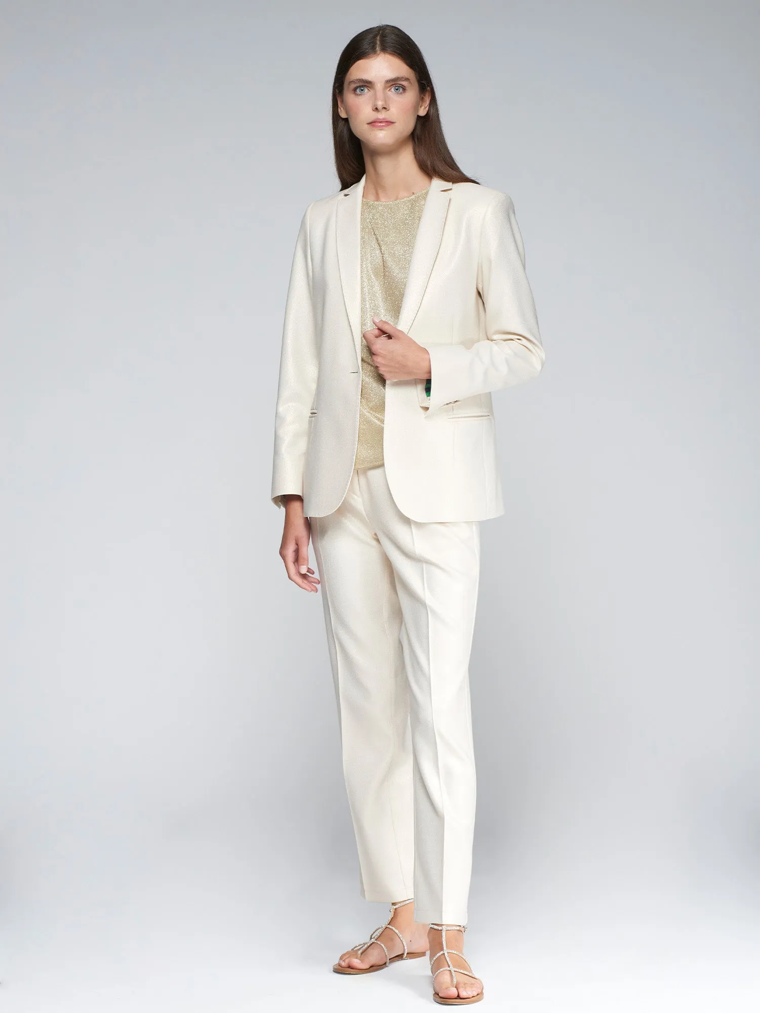 Vilagallo Veste un bouton avec effet doré nacré