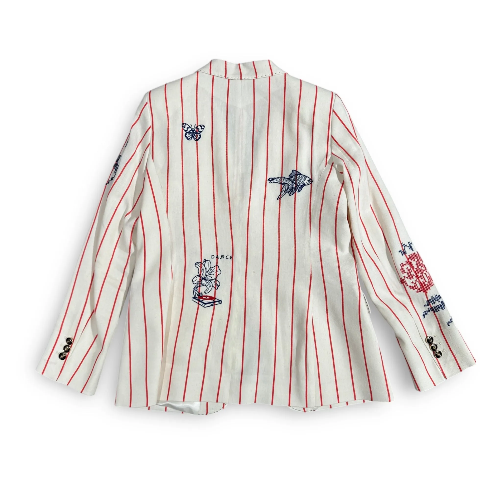 Veste en costume rayée crème Vilagallo Ambiance Estivale