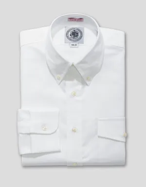 CHEMISE OXFORD BLANCHE À POCHE À RABAT - COUPE AJUSTÉE