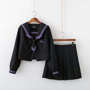 Uniformes scolaires marins pour femmes à motifs flocons de neige