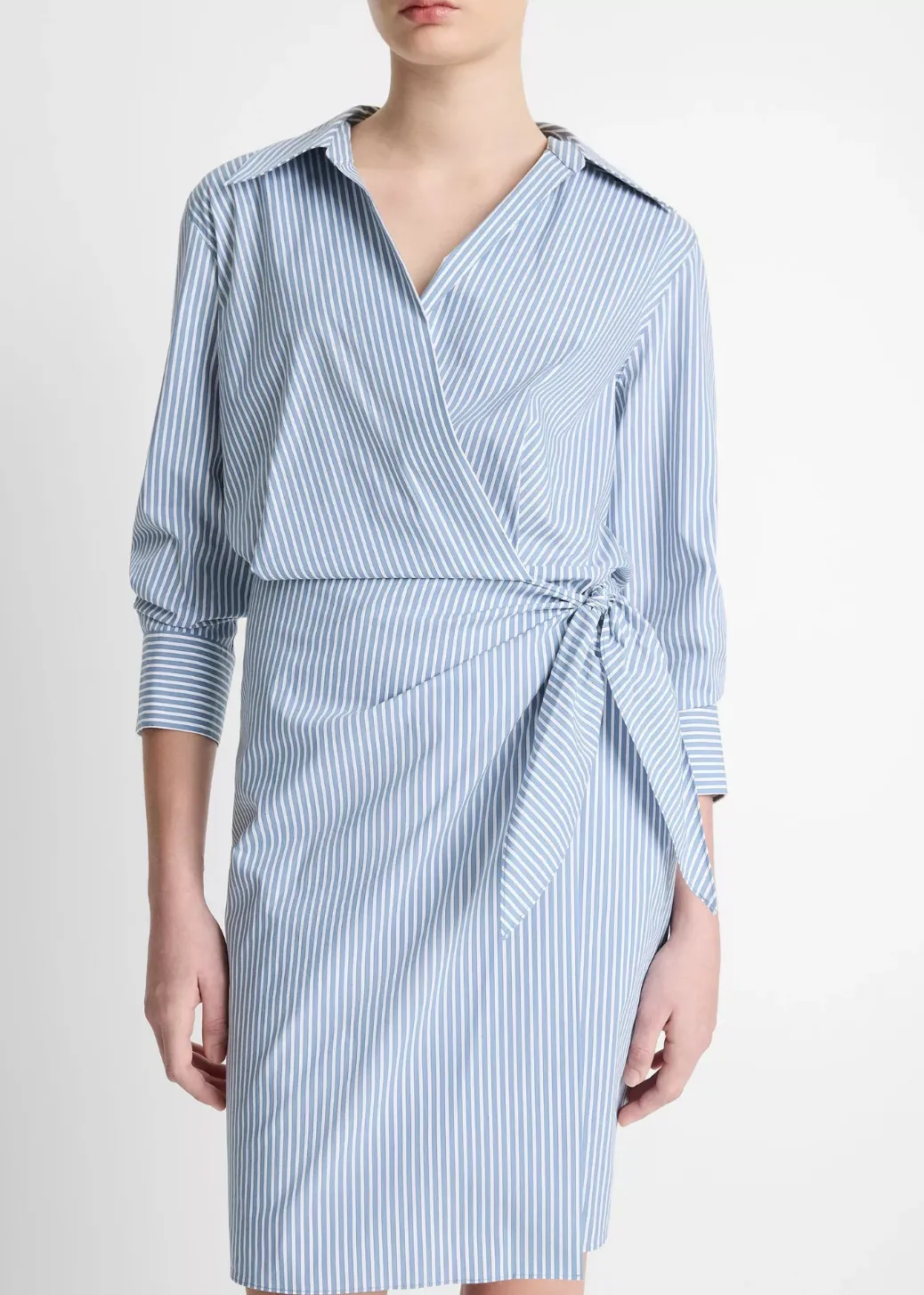 Robe enveloppante rayée Vince pour femme