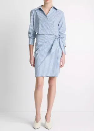 Womens Vince Stripe Wrap Dress