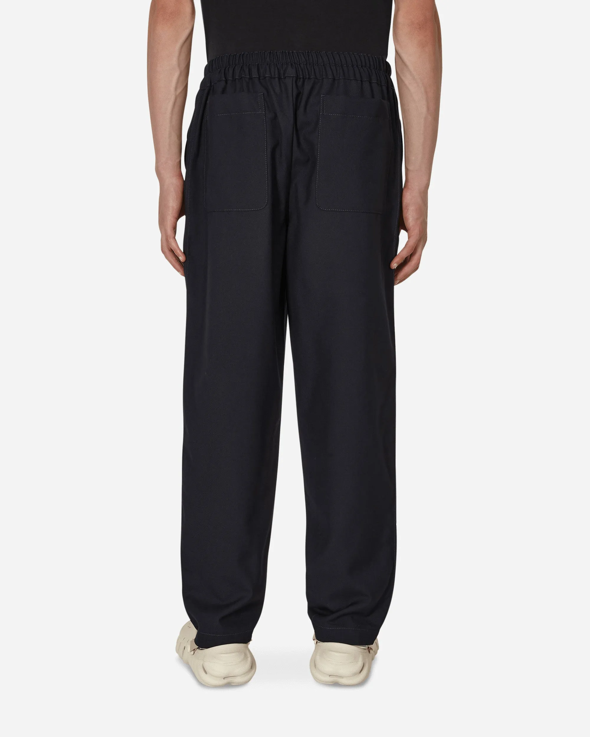 Pantalon en Gabardine de Laine Bleu