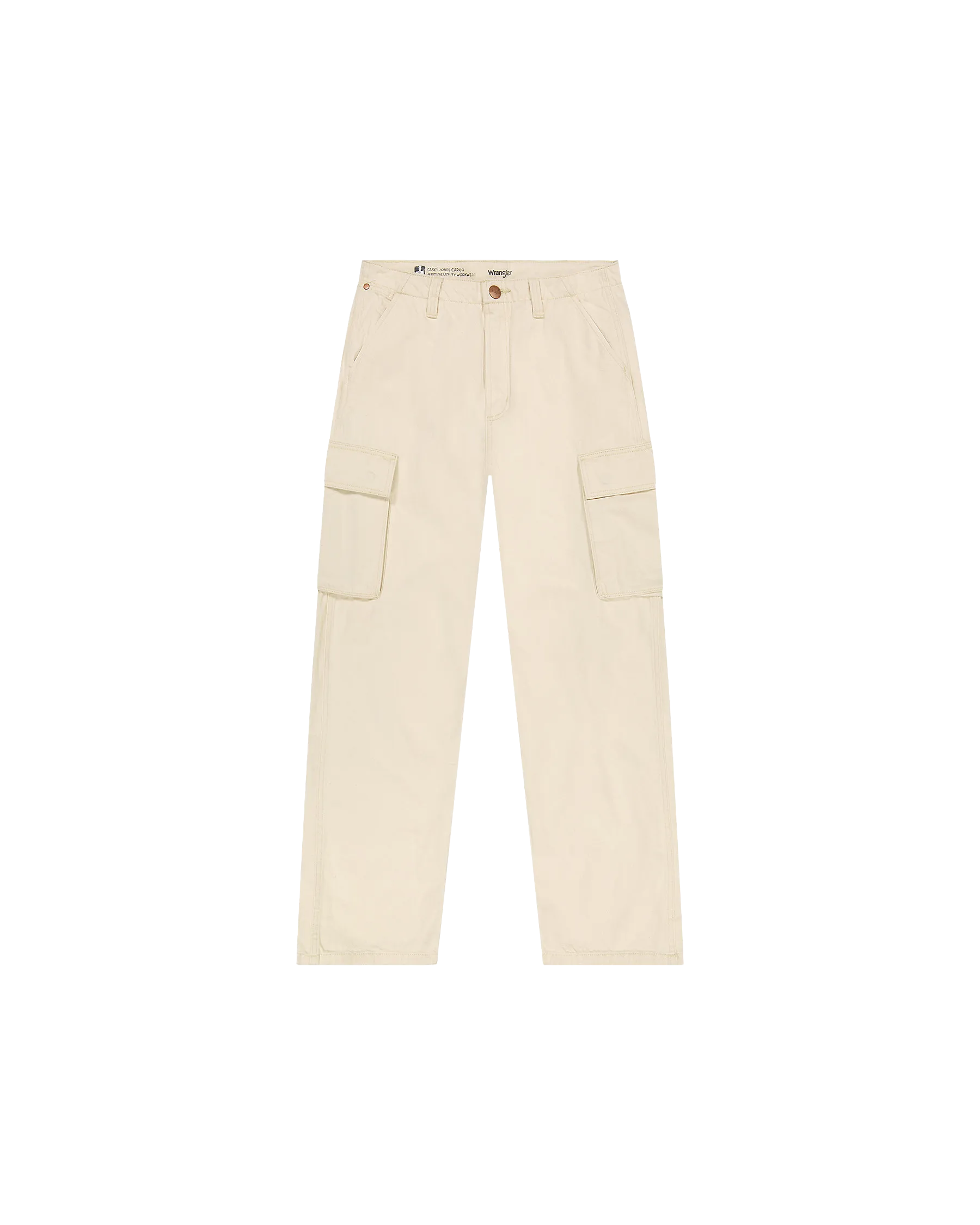 Wrangler Pantalon Cargo Large CJ en Écru