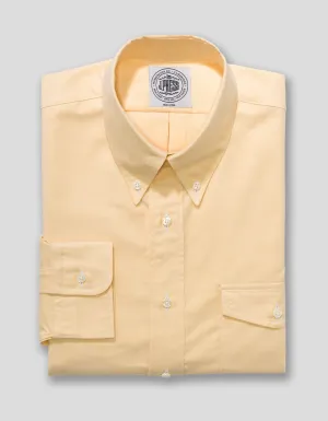 CHEMISE DRESS OXFORD JAUNE AVEC POCHE À RABAT