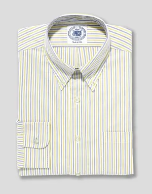 CHEMISE OXFORD JAUNE/BLEUE