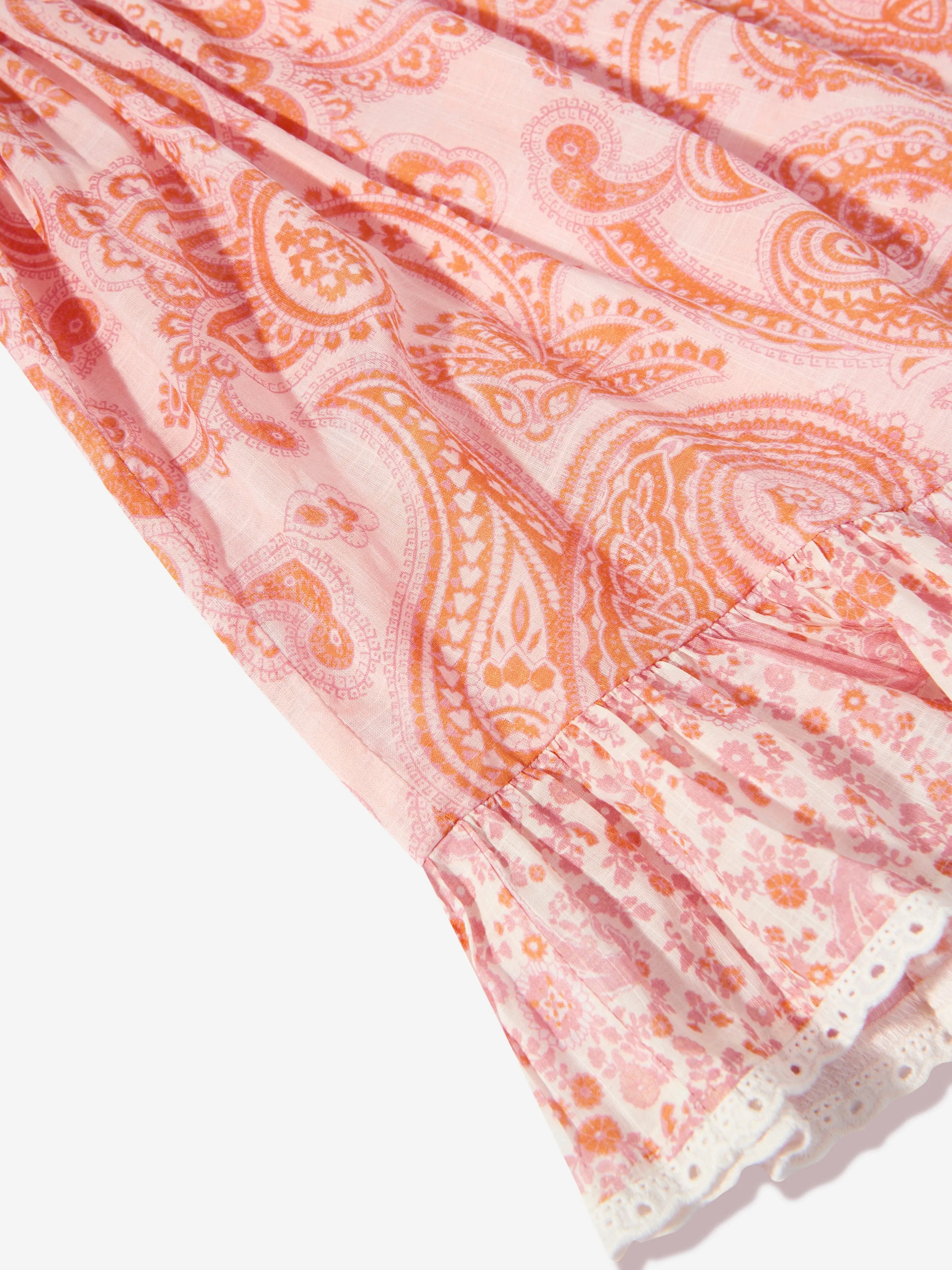 Robe à volants Zimmermann Girls Paisley Ottie en rose