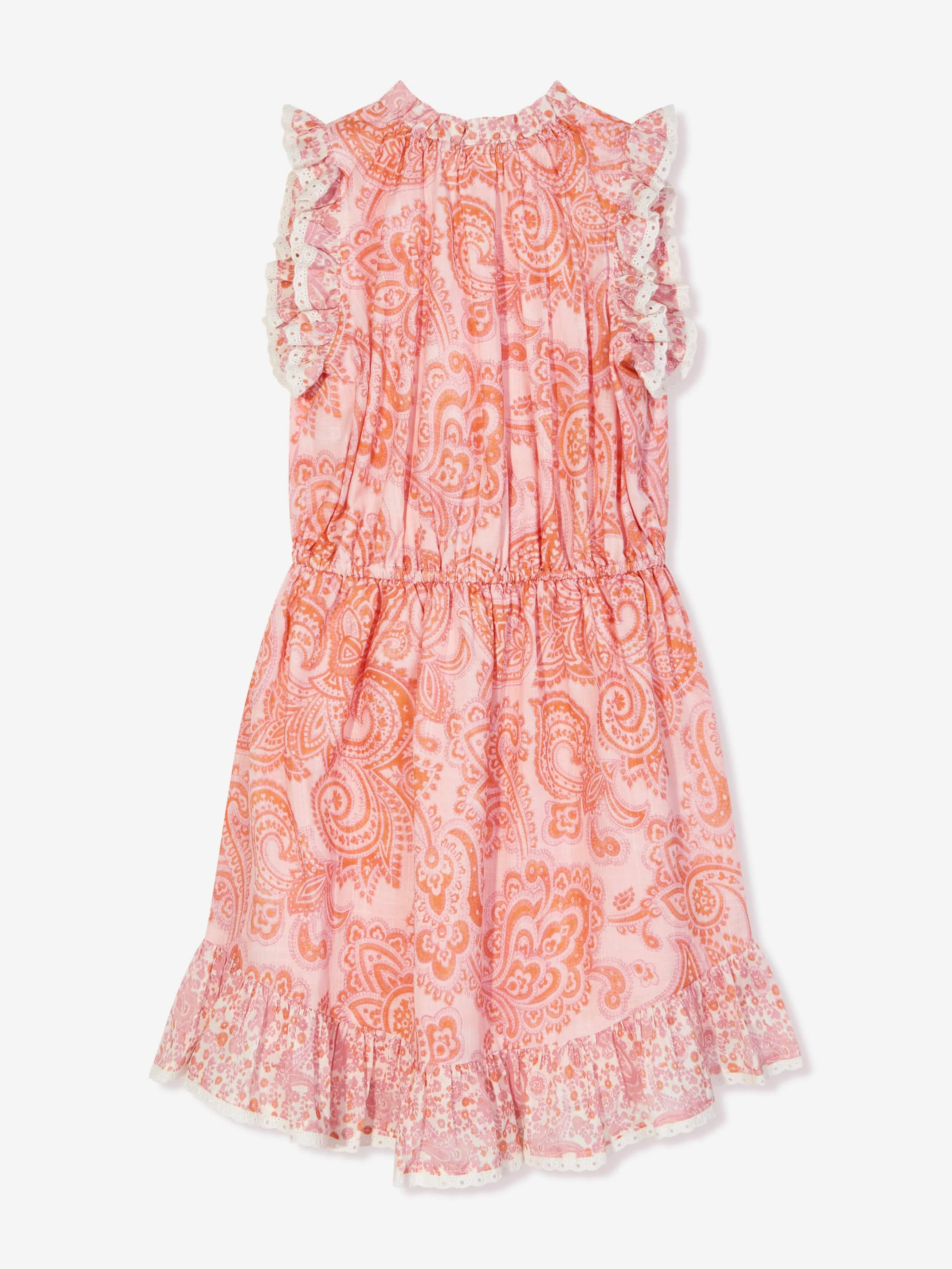 Robe à volants Zimmermann Girls Paisley Ottie en rose